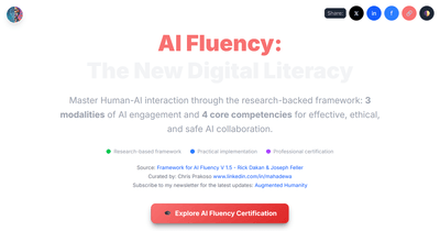 AI Fluency: The New Digital Literacy — Master Human-AI Interaction with the 3 A's and 4 D's Framework