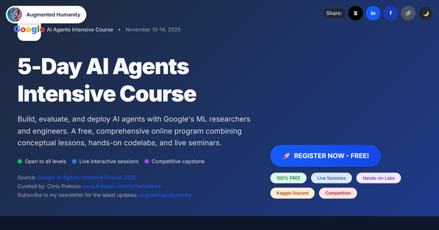 Preview of 5-Day AI Agents Course (Google Kaggle)