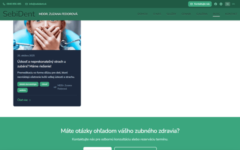 SebiDent blog index listing dental health articles
