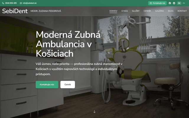 Homepage of SebiDent