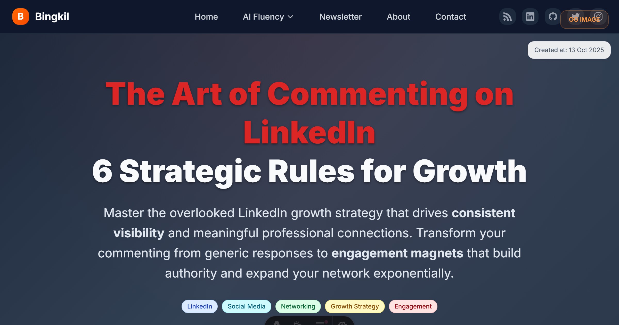 Preview of The Art of Commenting on LinkedIn — 6 Strategic Rules for Growth